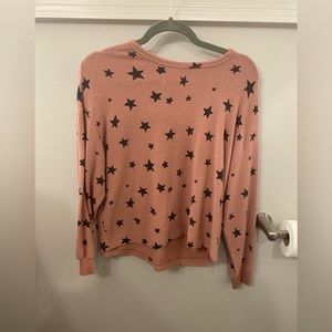 Dusty pink sweater with stars